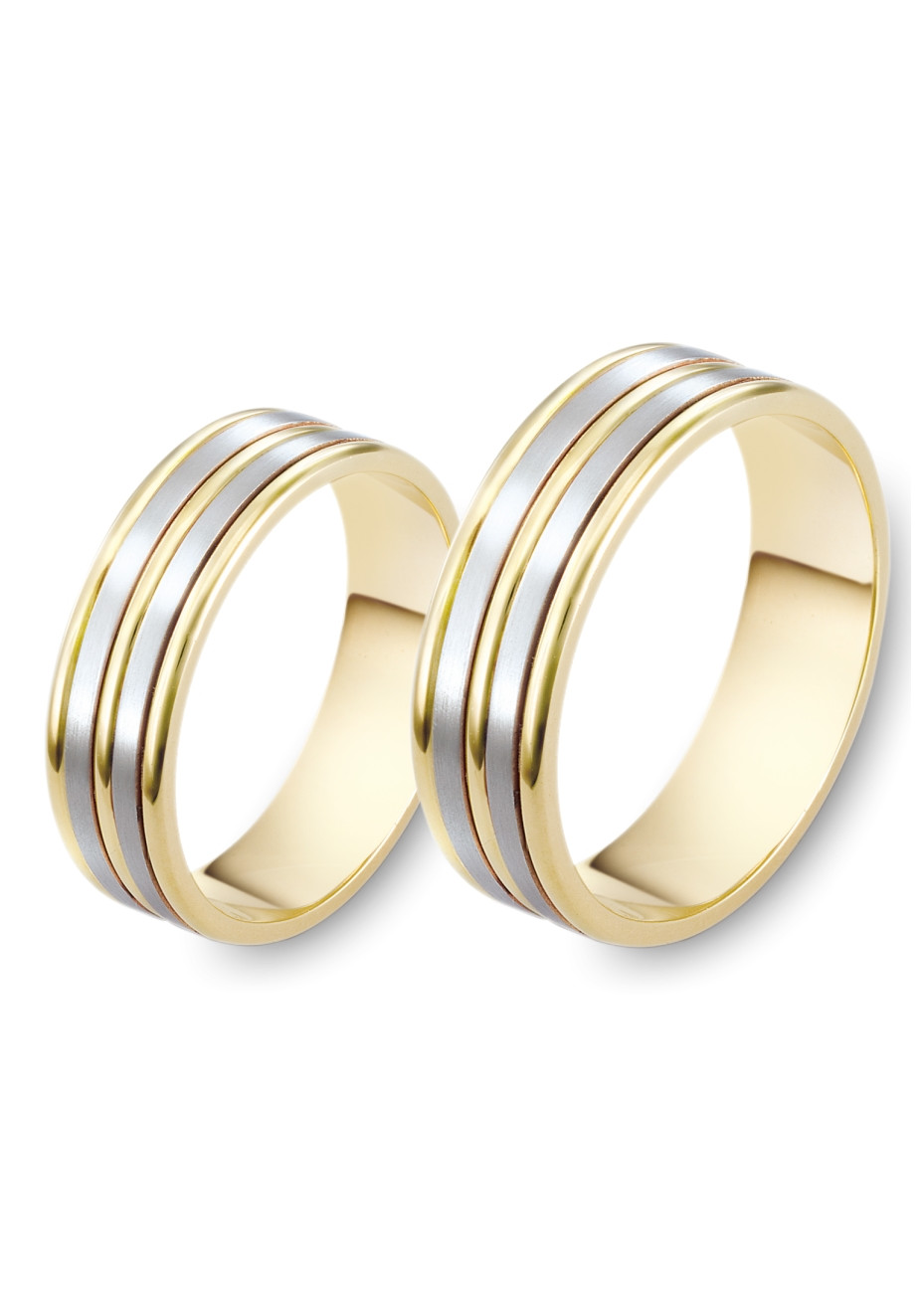 1007 Trouwringen bicolour goud 6.5 mm