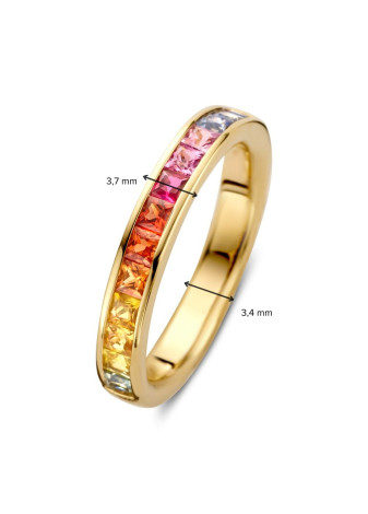 Damesring RX137265 met regenboog echte saffier