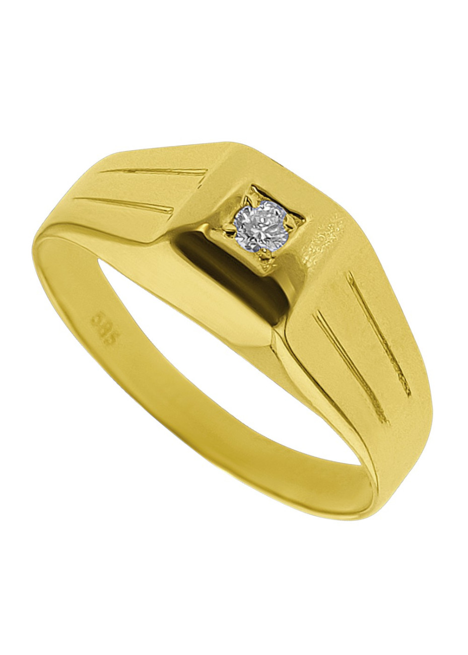 .2.8 gram pinkring goud met 0.04 crt briljant mt 18
