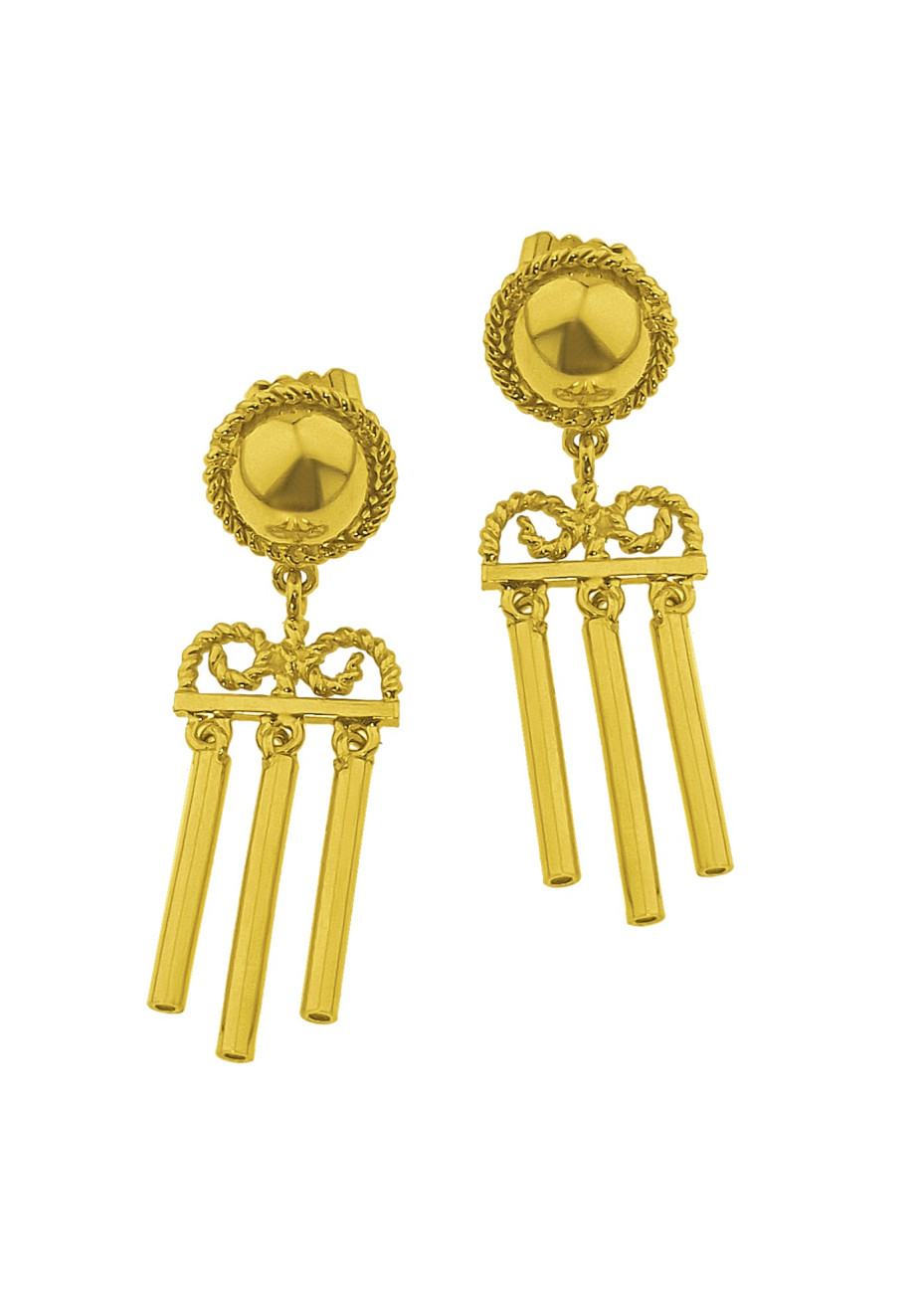 .6.9 gram klassieke 18 krt. gouden oorhangers pegels