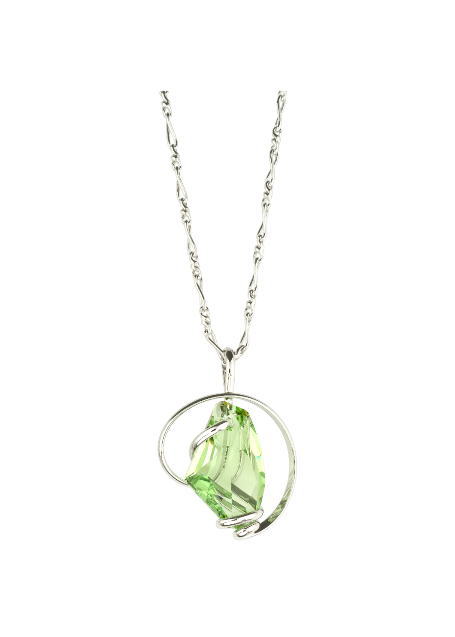 Galactic Peridot RHSGAPECDI Andrea Marazzini gerhodineerd stalen hanger met collier