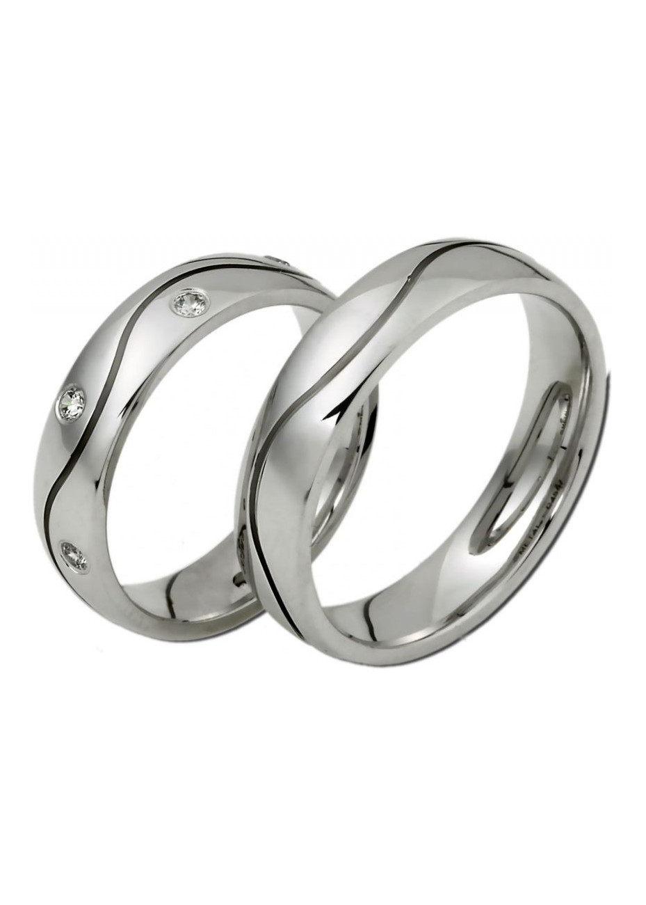 0404 Trouwringen witgoud met 3x0.03 crt briljant 5 mm