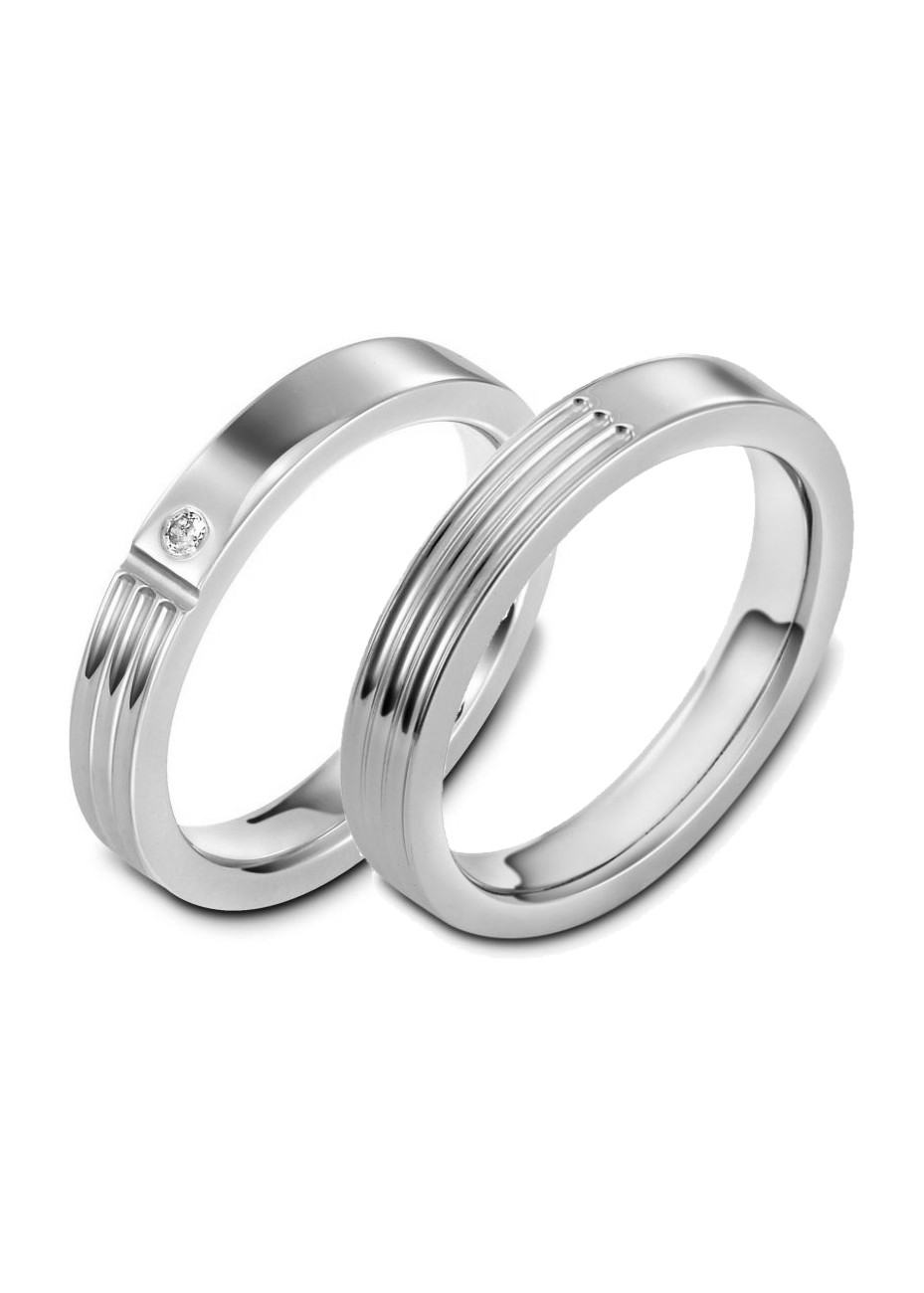 0506 Trouwringen witgoud met 1x0.03 crt briljant 4 mm