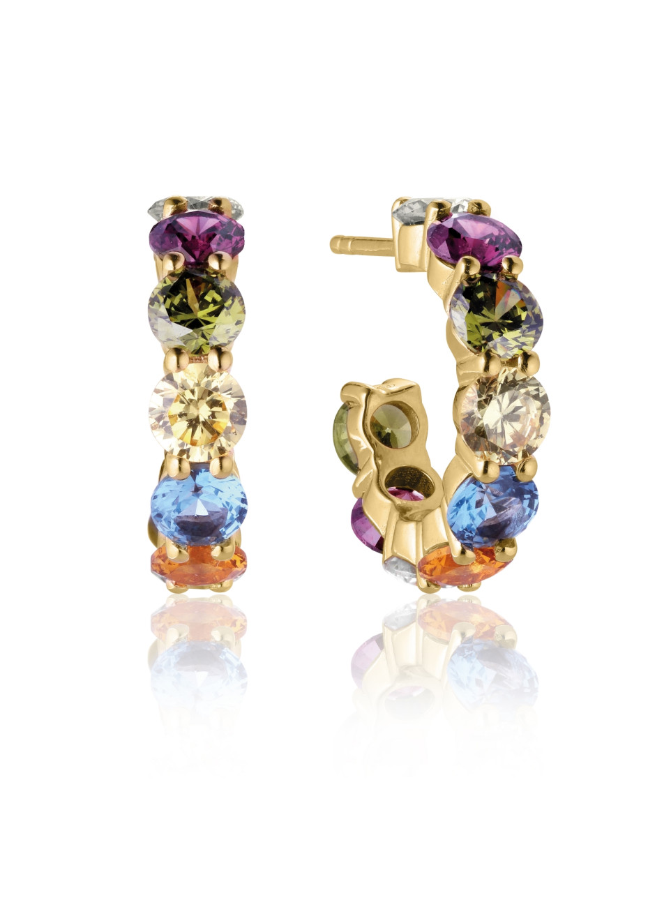 Belluno Creolo E42115-ACZ-SG Sif Jakobs verguld zilveren oorsieraad