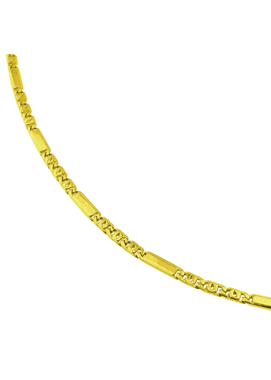 18.7 gram Massief gouden valkenoog collier 60x0.3 cm