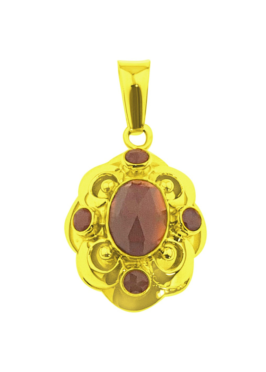 .3.2 gram Klassieke gouden hanger met granaat