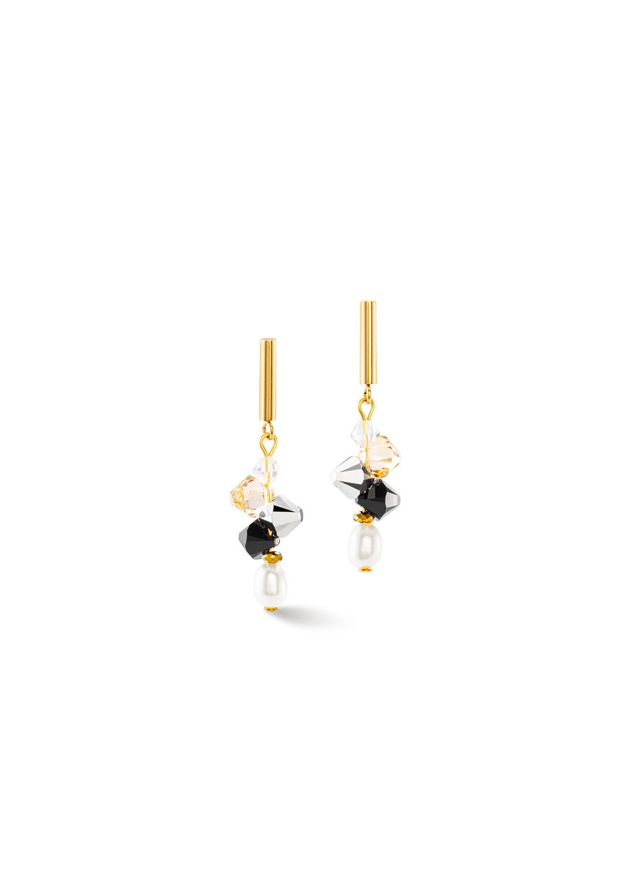 1318 Oorsieraad Black-Crystal Coeur de Lion 1124211318