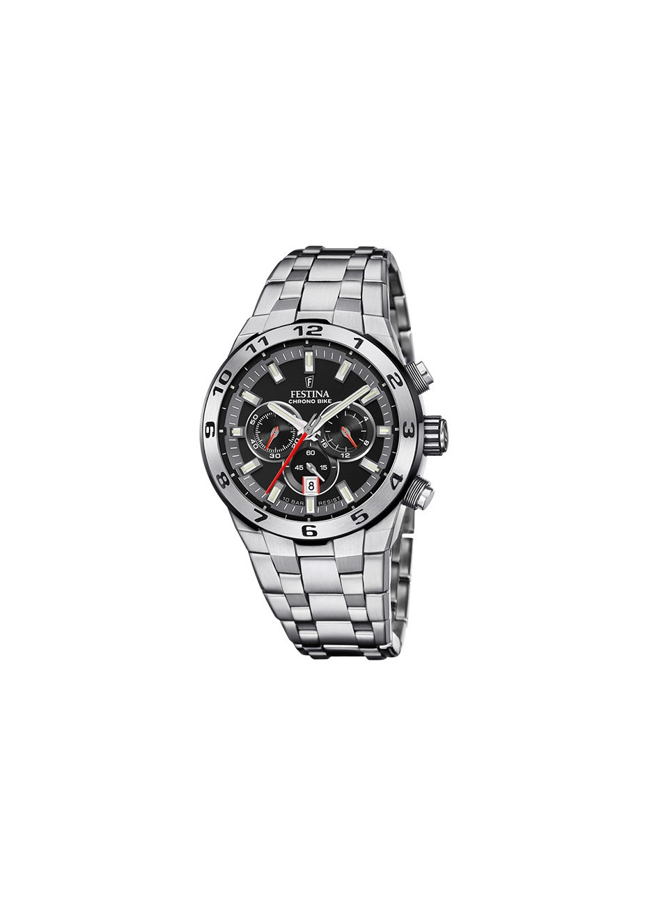 F20670-6 Festina Chrono Bike zwart met stalen band