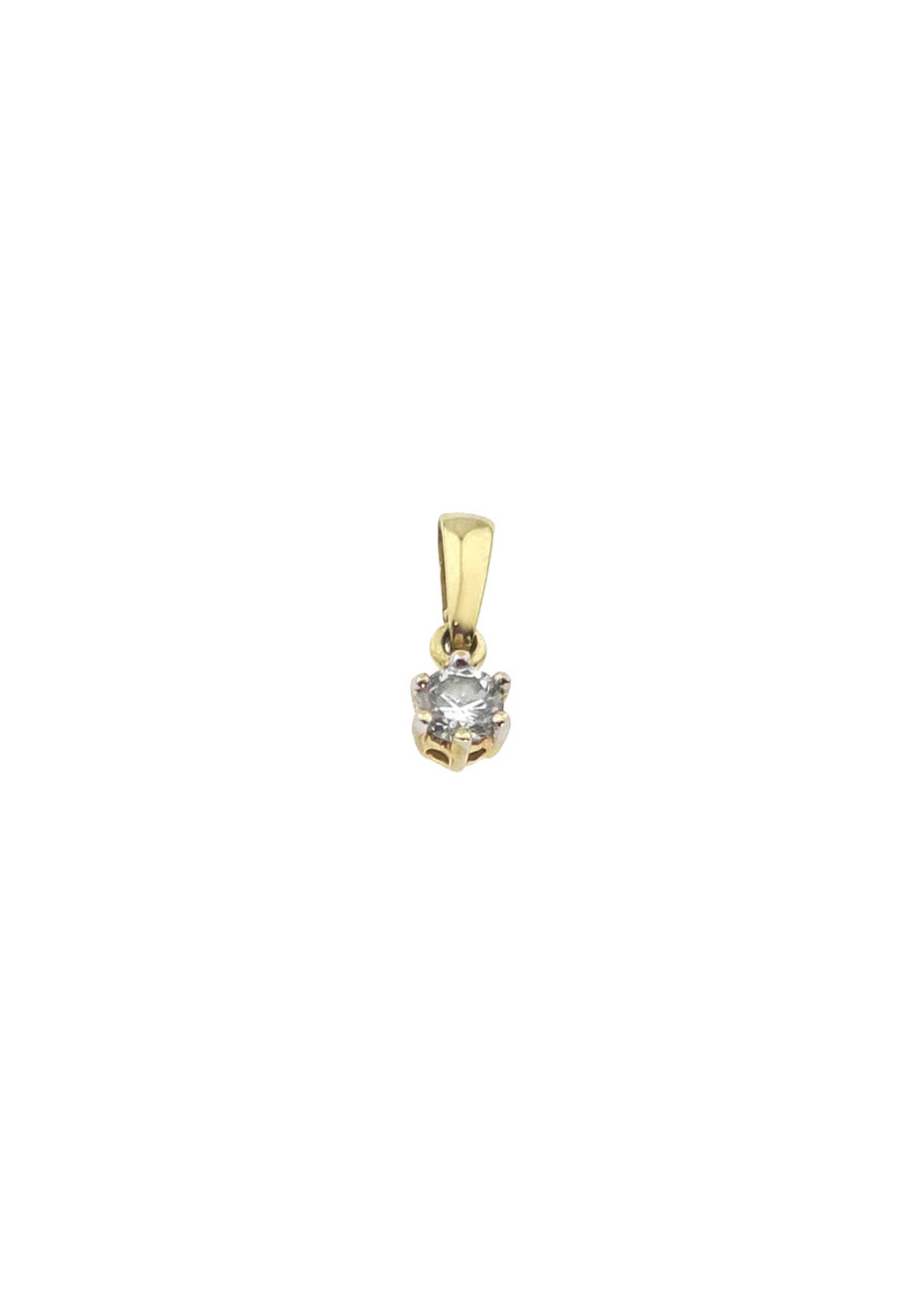 .0.5 gram klein maar fijn gouden hanger met 0.15 crt. briljant