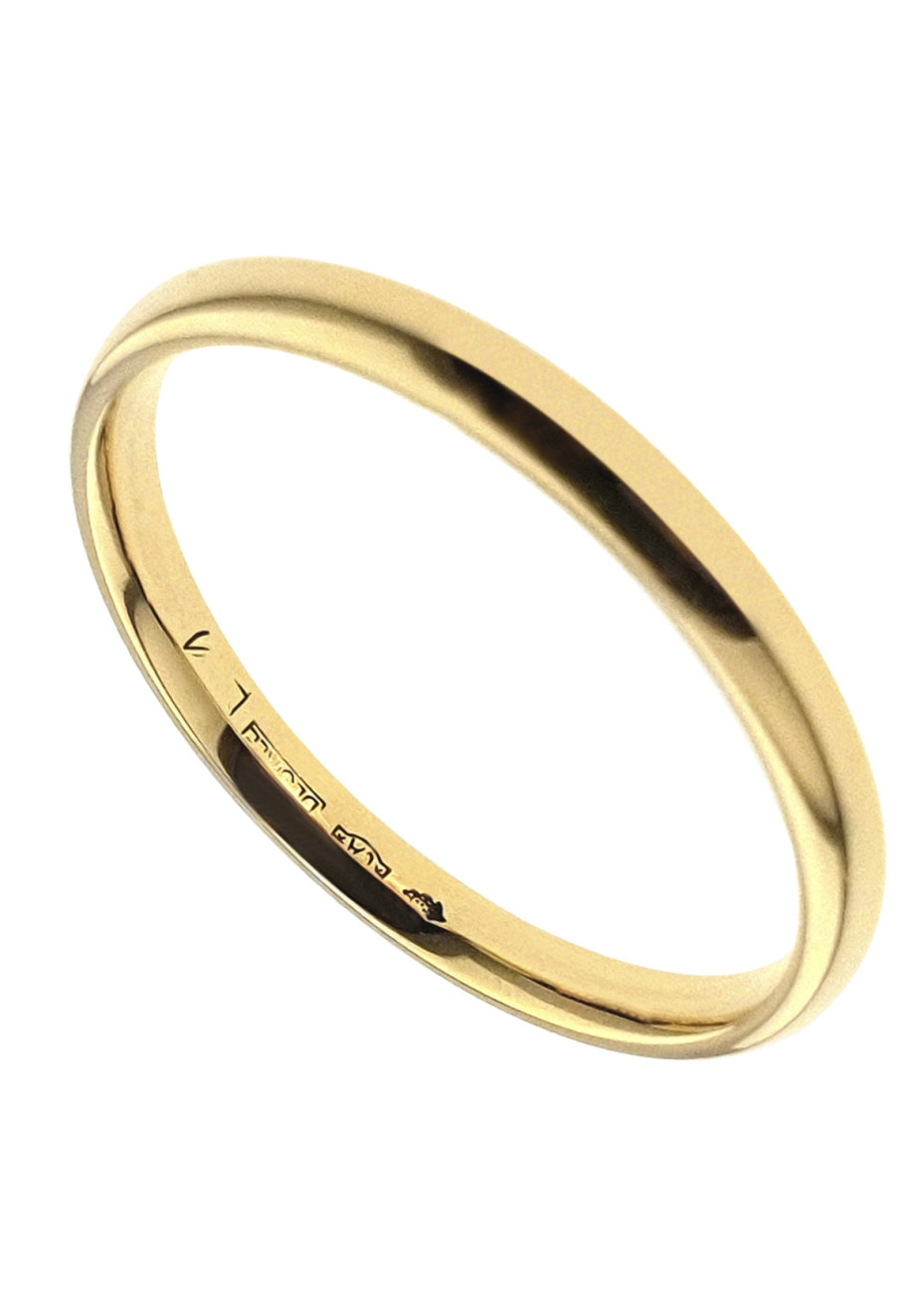 .4.0 gram losse gouden trouwring glad 2.7 mm mt 22