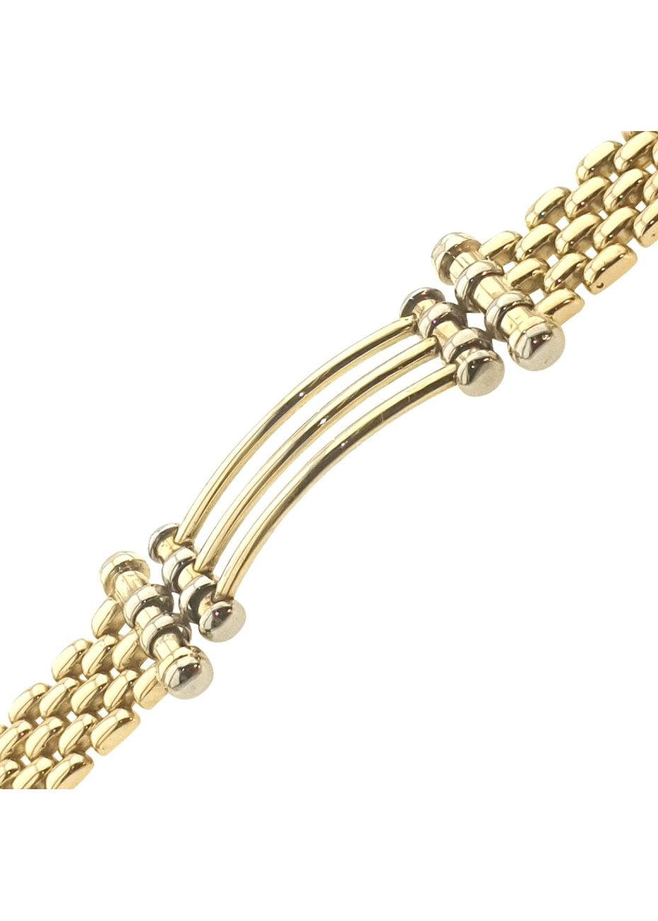 40.9 gram zware armband goud met tussenstuk 19.5 cm 15 mm