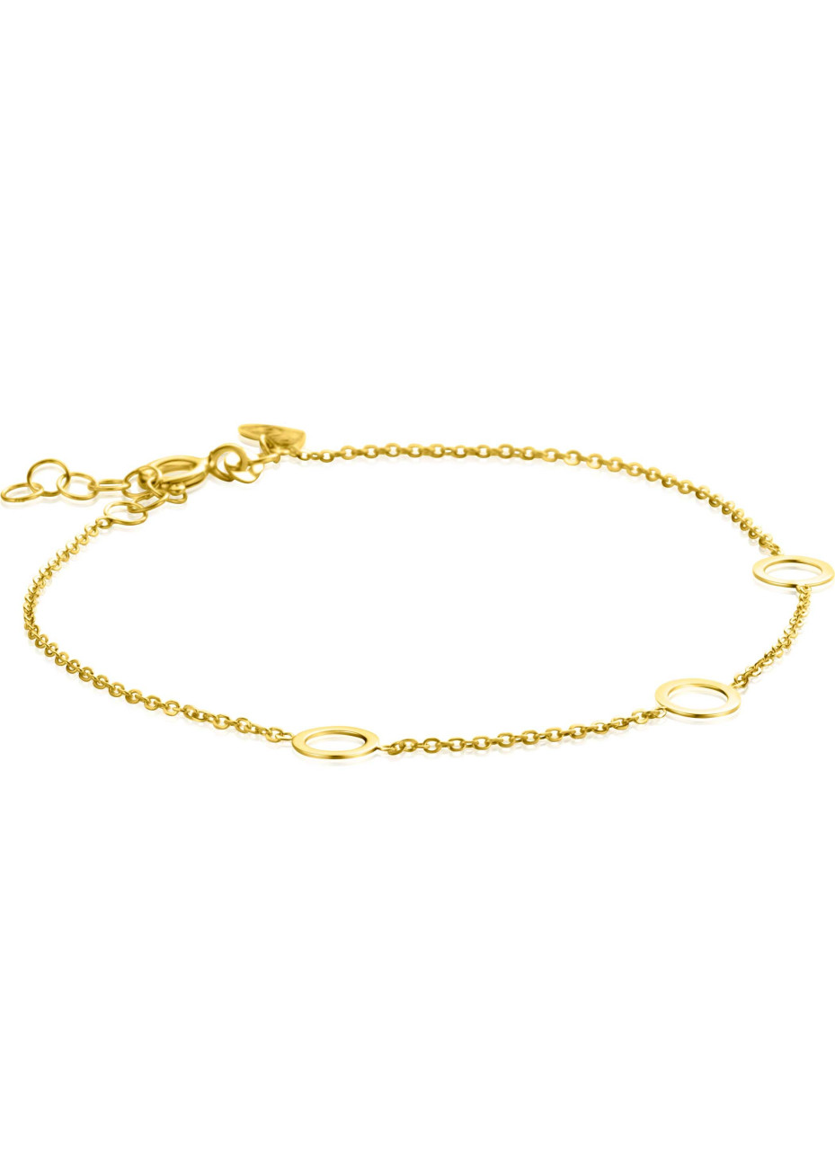 ZGA445 Fijn gouden jasseronarmband Zinzi met open rondjes