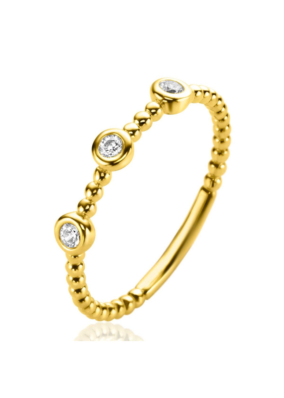ZGR309-56 Damesring Zinzi Gold met zirconia mt 17.75
