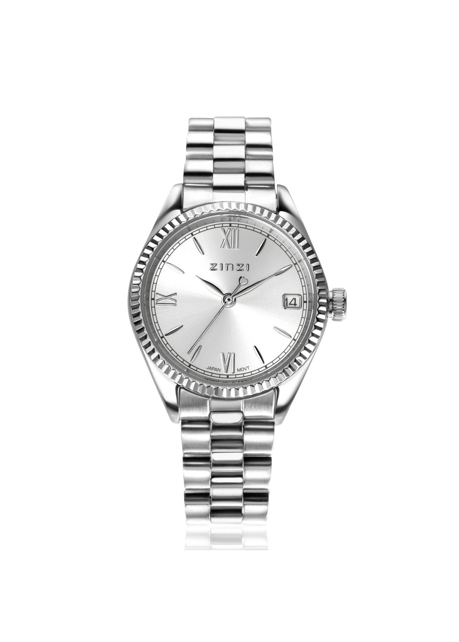 ZIW2202 Iconic Zinzi dameshorloge volledig zilverkleur