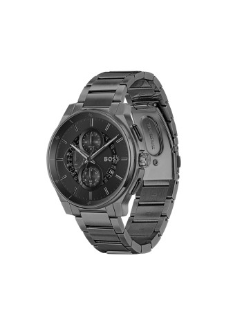 1514192 Boss herenhorloge Peak 2.0 44 mm stalen band zwart chrono