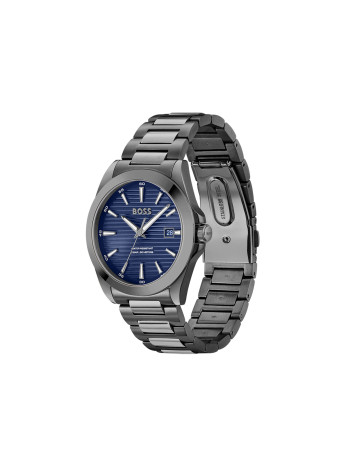 1514175 Boss herenhorloge Strike 41 mm stalen band blauw 5 ATM
