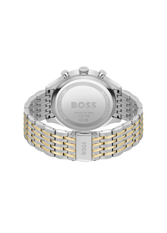 1514081 Boss herenhorloge Gregor 45 mm bicolour band groen chrono