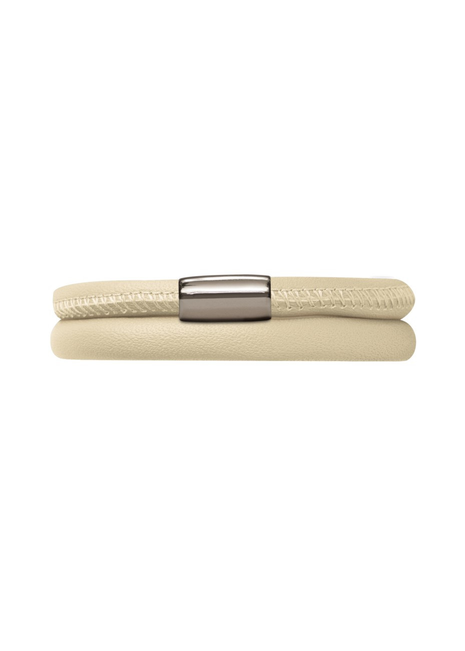 12112-40 Endless bracelet nude double silver