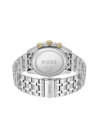 1514195 Boss herenhorloge Skytraveller 44 mm stalen band groen chrono