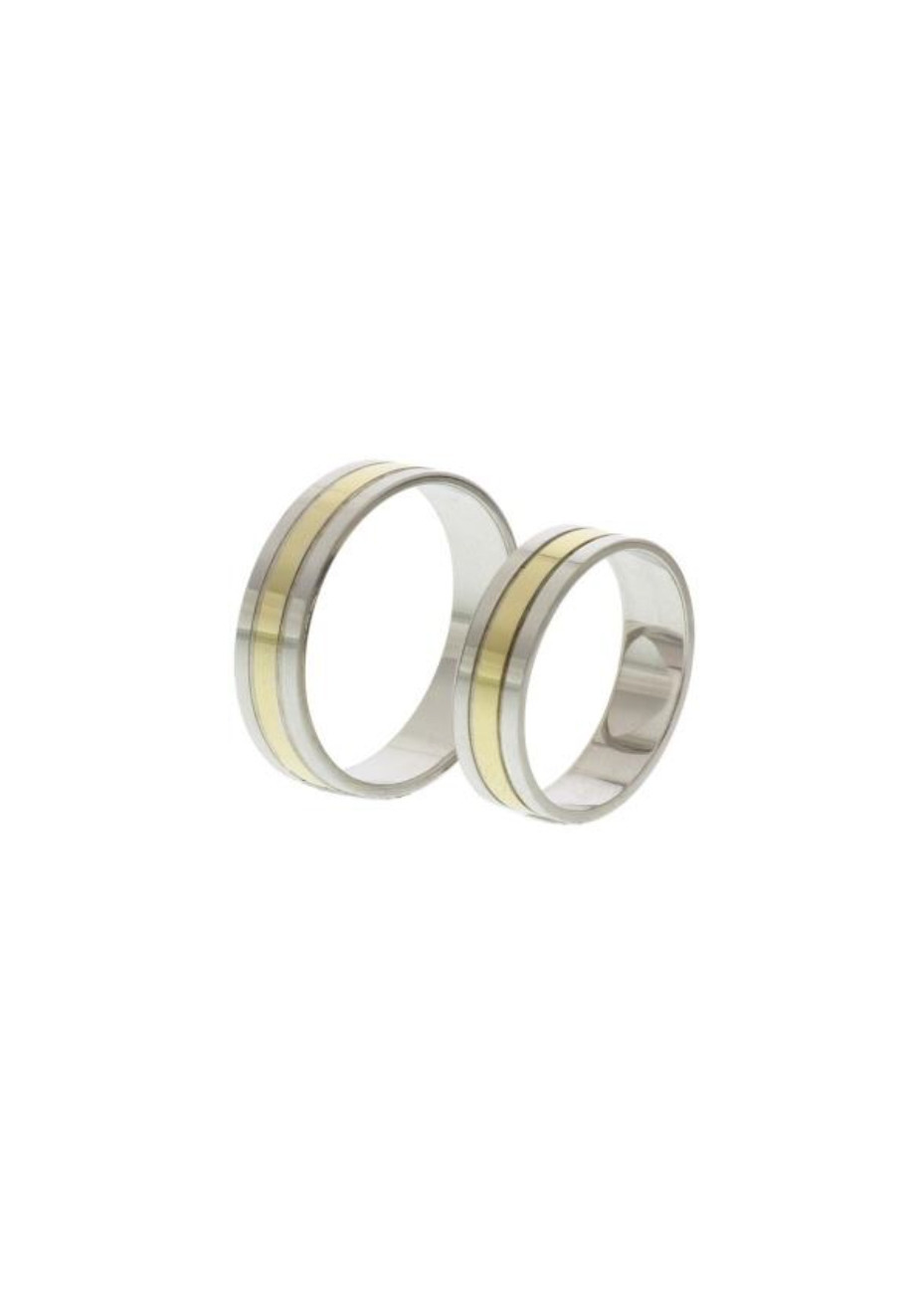 56.00247 Amorio relatieringen goud met zilver