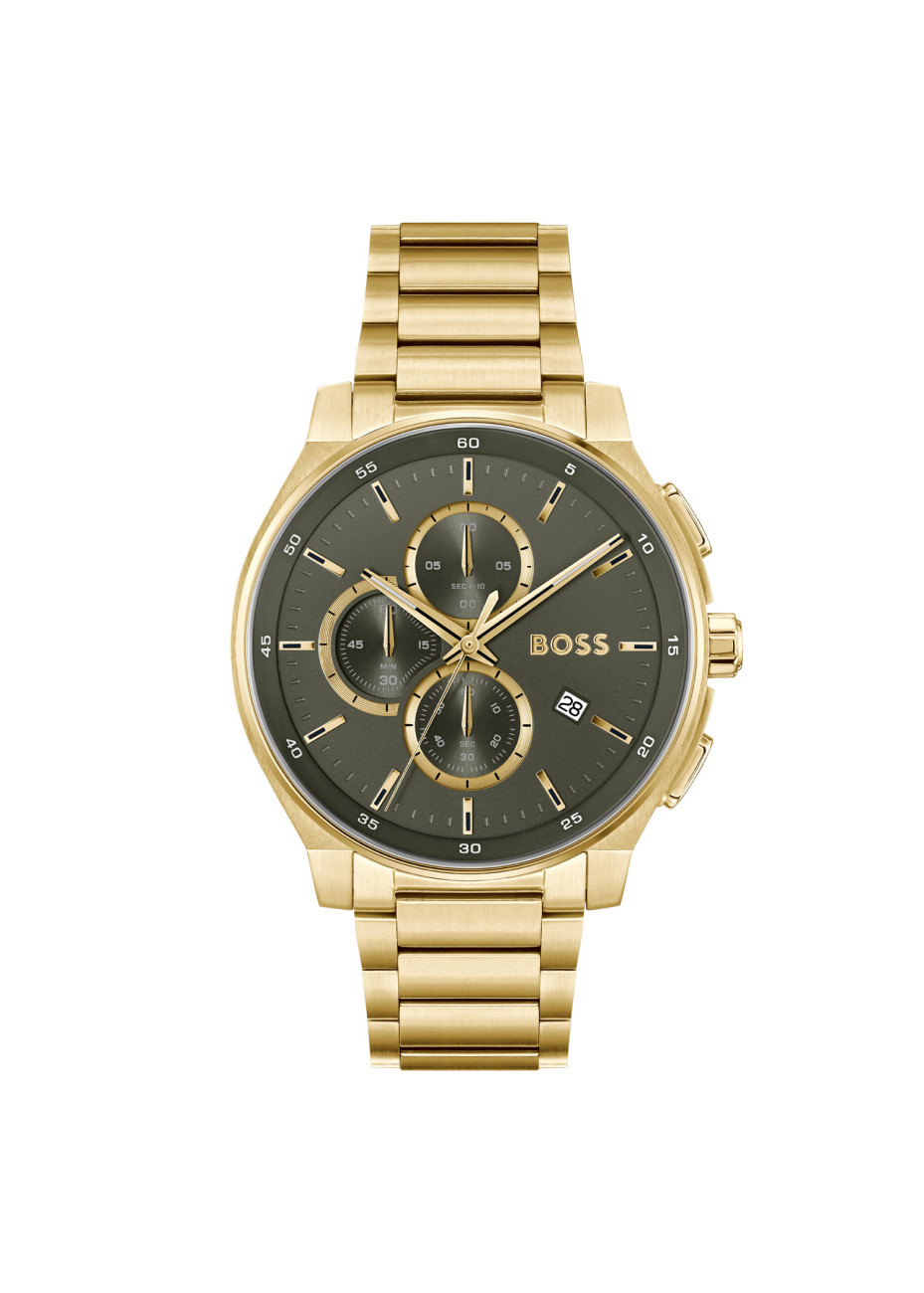 1514190 Boss herenhorloge Peak 2.0 44 mm doublé band grijs chrono