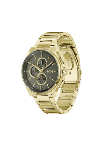 1514190 Boss herenhorloge Peak 2.0 44 mm doublé band grijs chrono