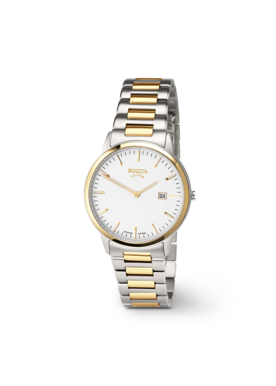3658-07 Bicolour titanium herenhorloge saffierglas 299