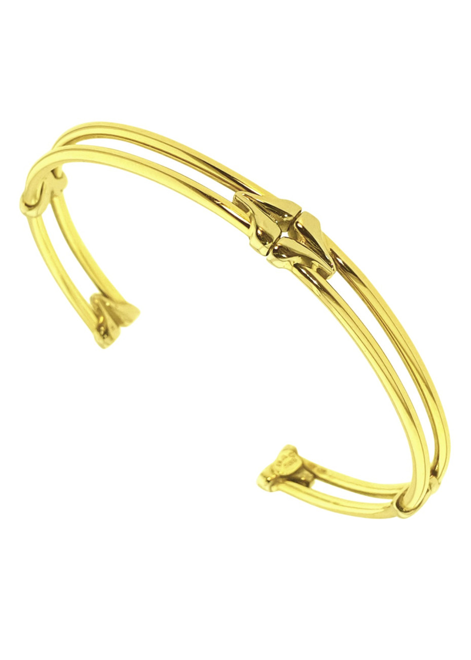 19.2 gram zware klemband bicolour goud 58 x 6 mm