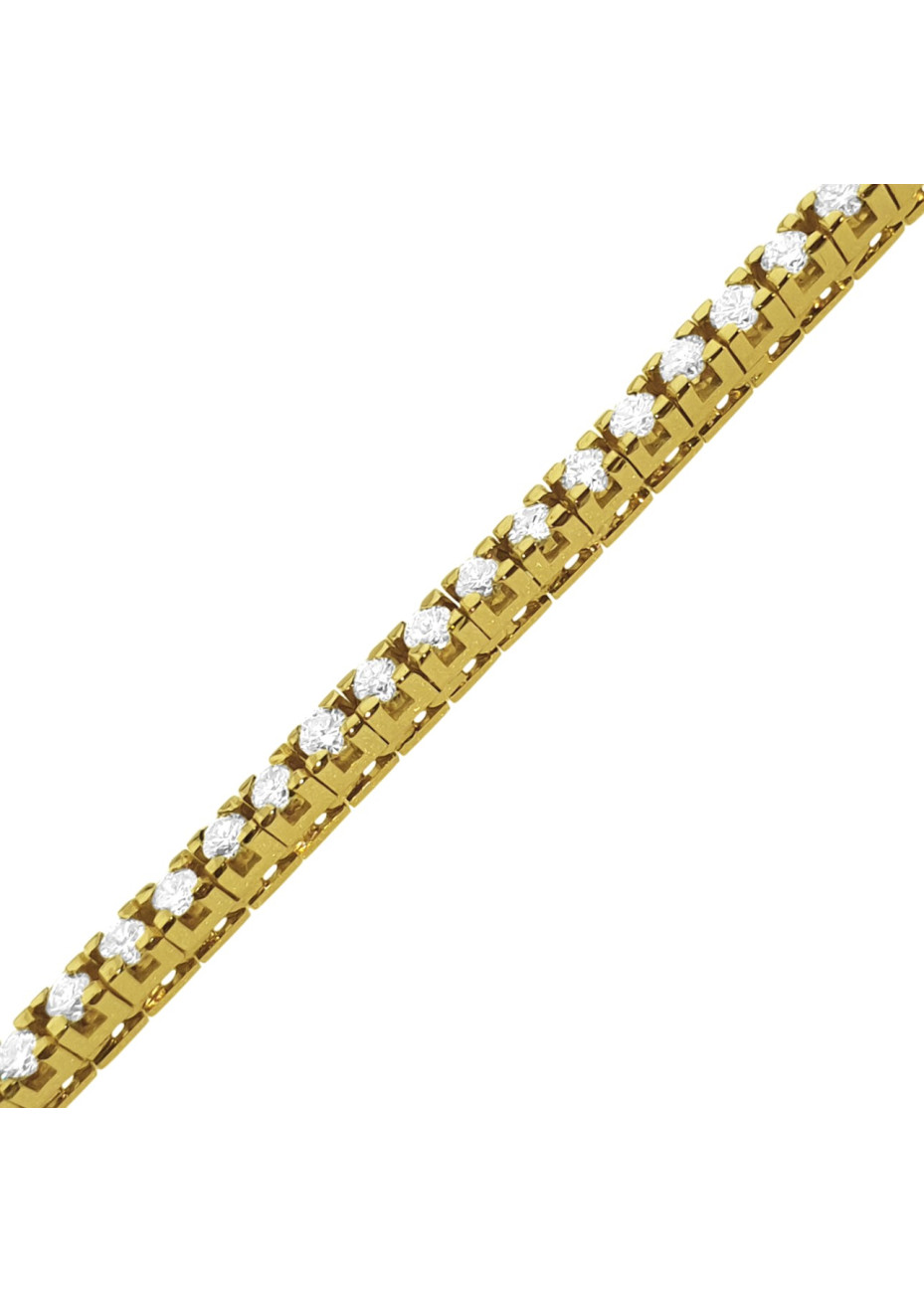 12.3 gram tennisbracelet met 1.92 crt. briljant 18 krt goud 17.5 cm
