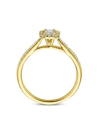1029-048 Verlovingsring goud met 0.48 crt. diamant emarald cut Labgrown mt 17.75 40.31956