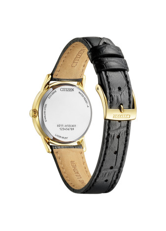 EW2722-01A Klassiek doublé dameshorloge Citizen leren band