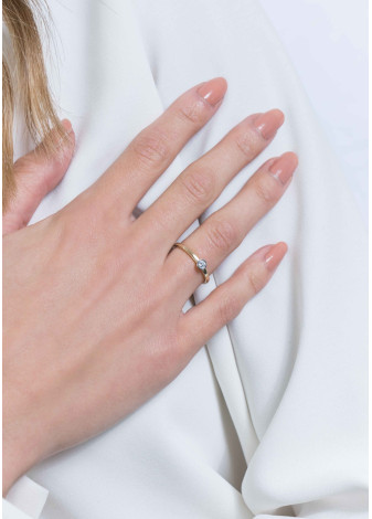 ZGR147 Damesring Zinzi goud met zirconia