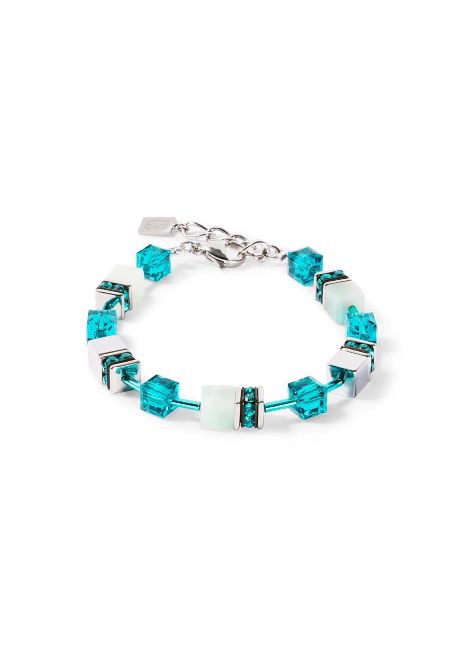 0548 Armband Dark Green-Silver Coeur de Lion 4010300548
