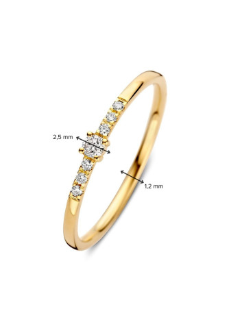 0529-009 Damesring met 0.09 crt. briljant mt 17.75 RG118107-56