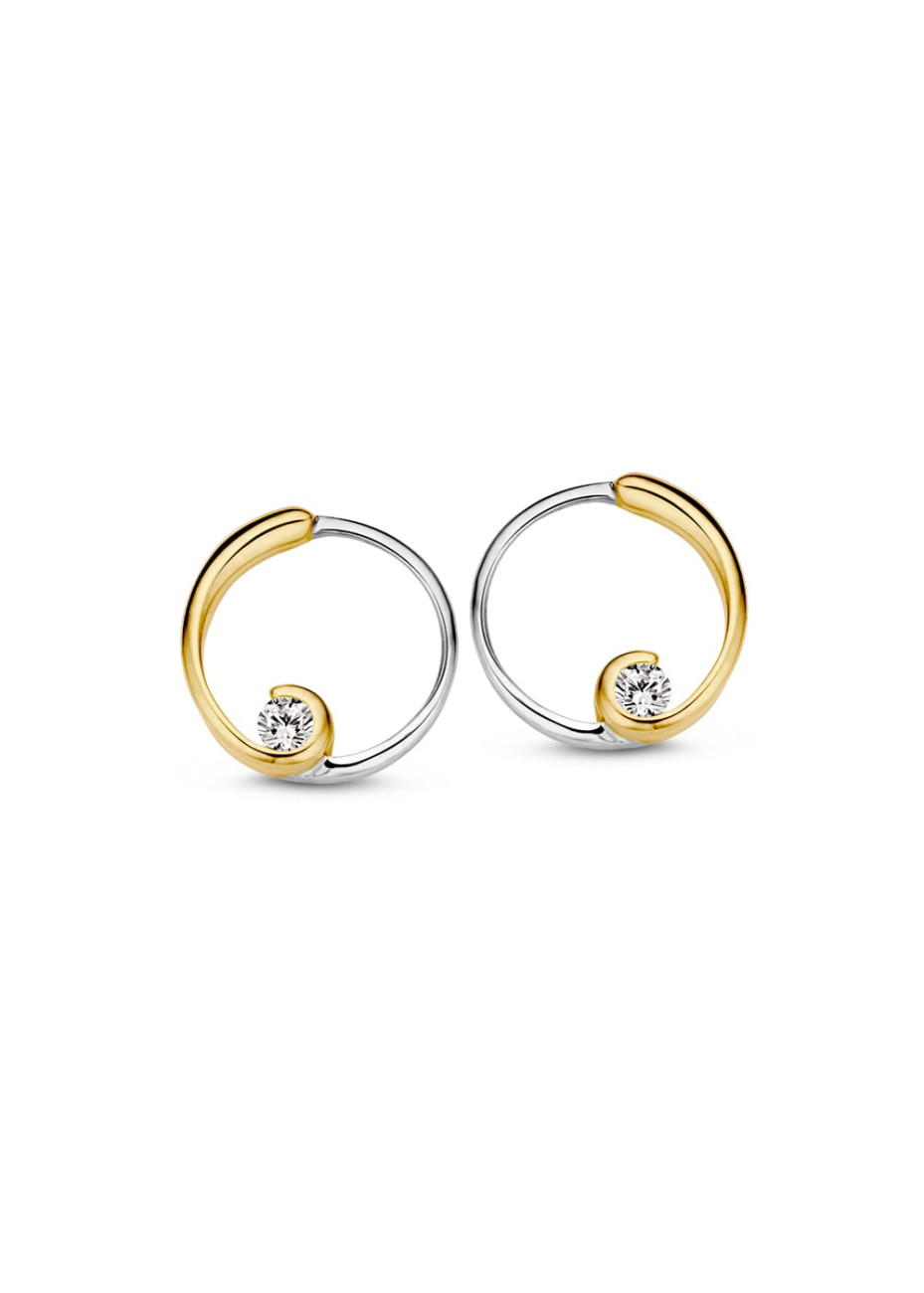 Oorknoppen OB426907 Bicolour goud zirconia