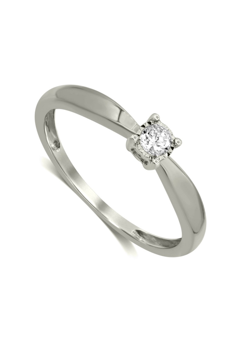 0625-010 Damesring GTD980-10-W Hartenwens witgoud met 0.10 crt. briljant