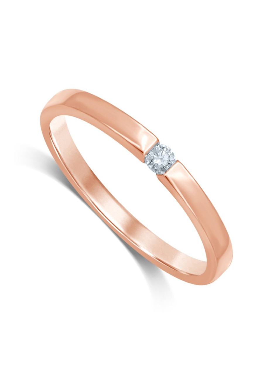 0459-005 Damesring GTD702-05-R rosé goud met 0.05 crt. briljant