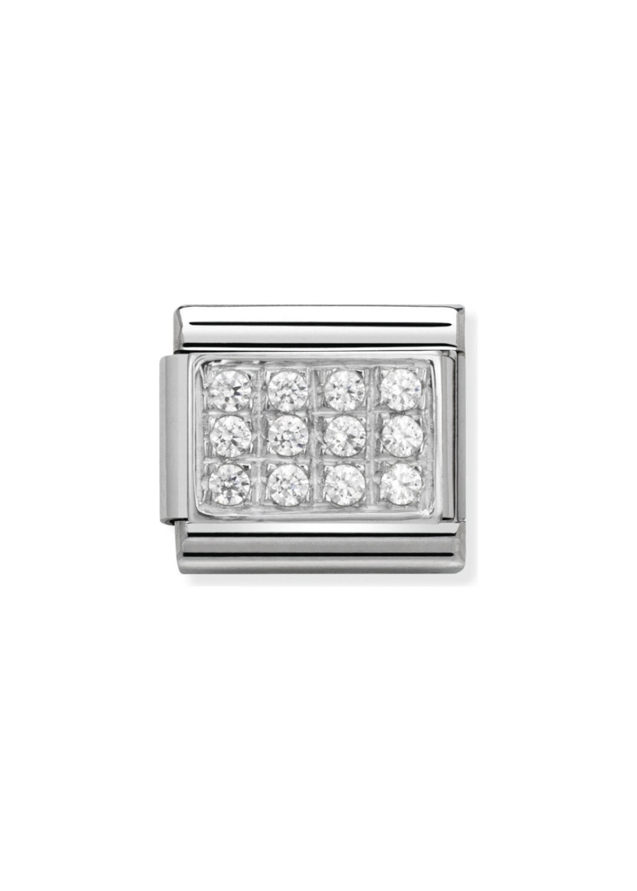 33030701 zirconia pavé Nomination schakel silvershine