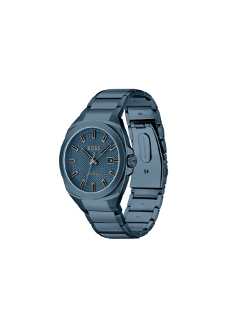 1514138 Boss herenhorloge Walker 41 mm stalen band blauw quartz