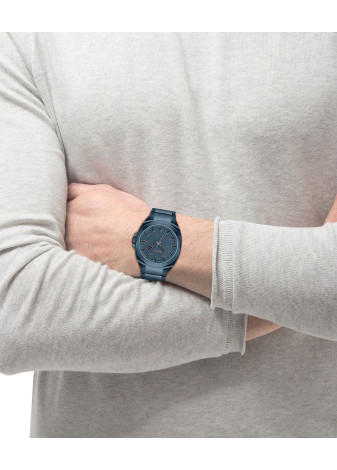 1514138 Boss herenhorloge Walker 41 mm stalen band blauw quartz