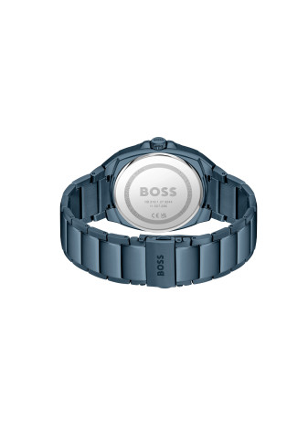 1514138 Boss herenhorloge Walker 41 mm stalen band blauw quartz