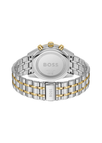 1514247 Boss herenhorloge Skytraveller 44 mm bicolour band blauw chrono