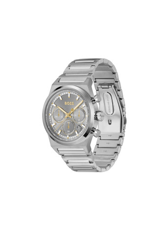 1514221 Boss herenhorloge Candor 41 mm Chrono stalen band grijs chrono