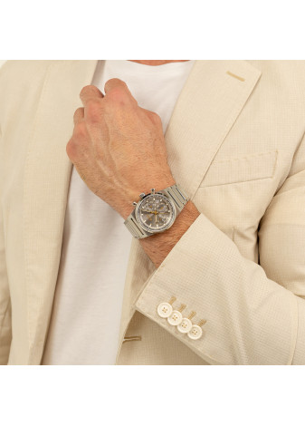 1514221 Boss herenhorloge Candor 41 mm Chrono stalen band grijs chrono