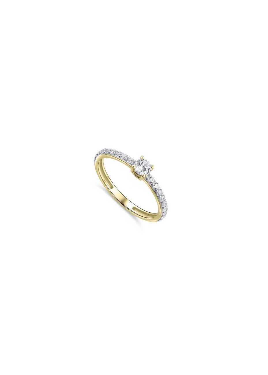 Aanzoek-solitairring VGR029 goud met zirconia