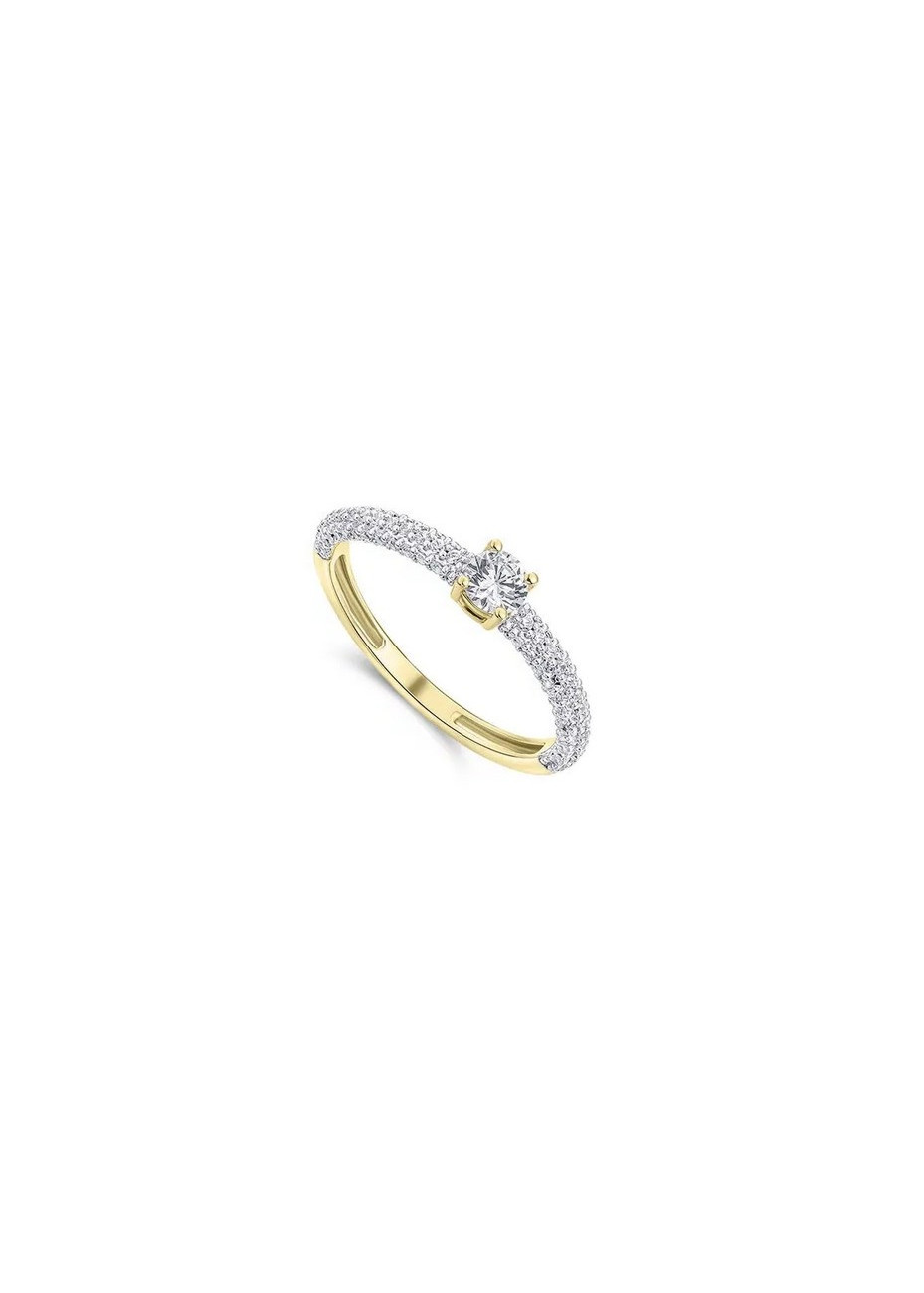 Aanzoek-solitairring VGR030 goud met zirconia