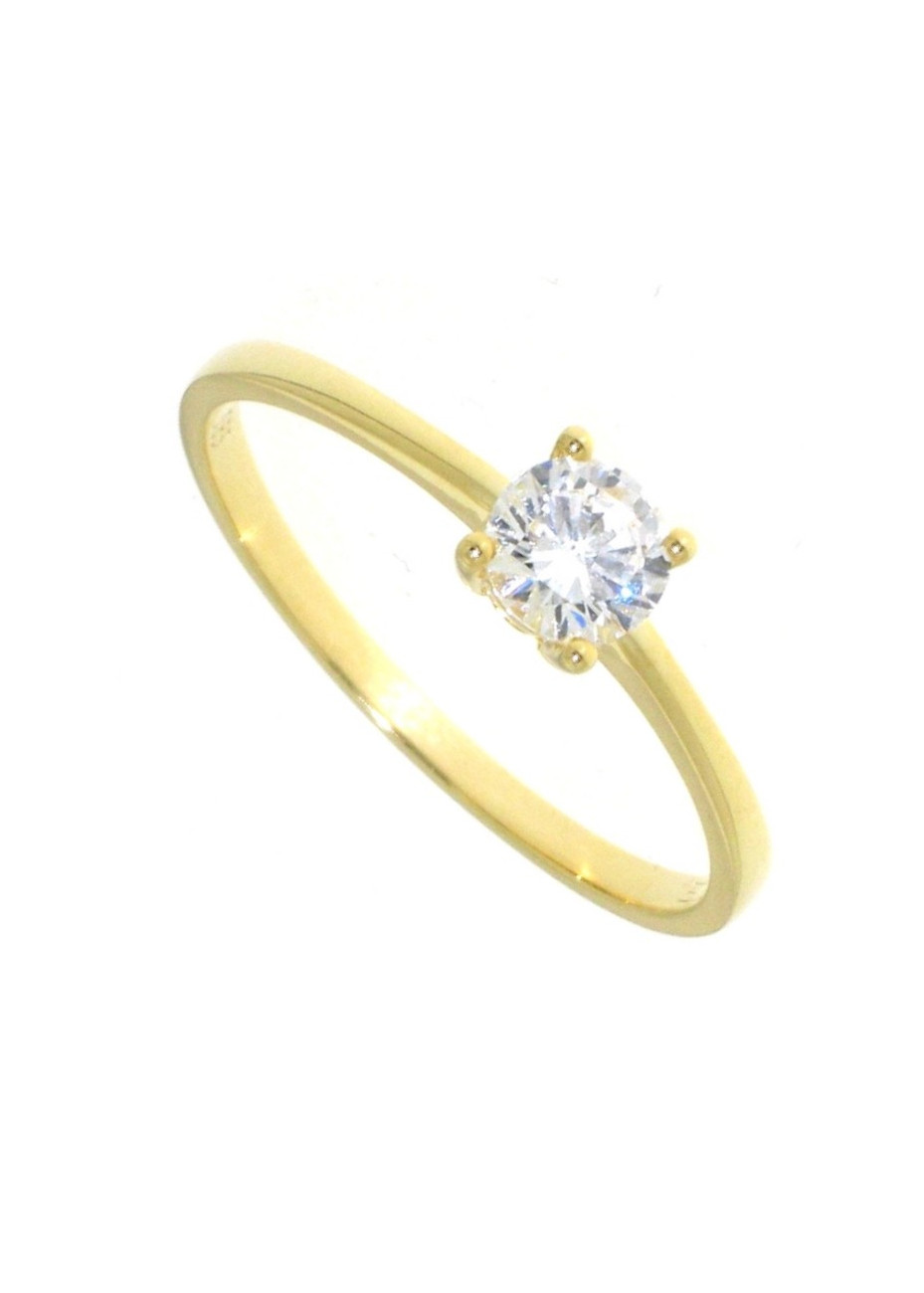 Damesring AH083-B Hartenwens geelgoud met zirconia