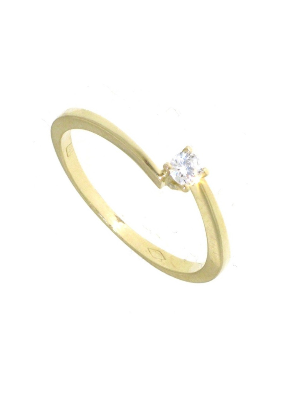Damesring AH184-G Hartenwens goud zirconia
