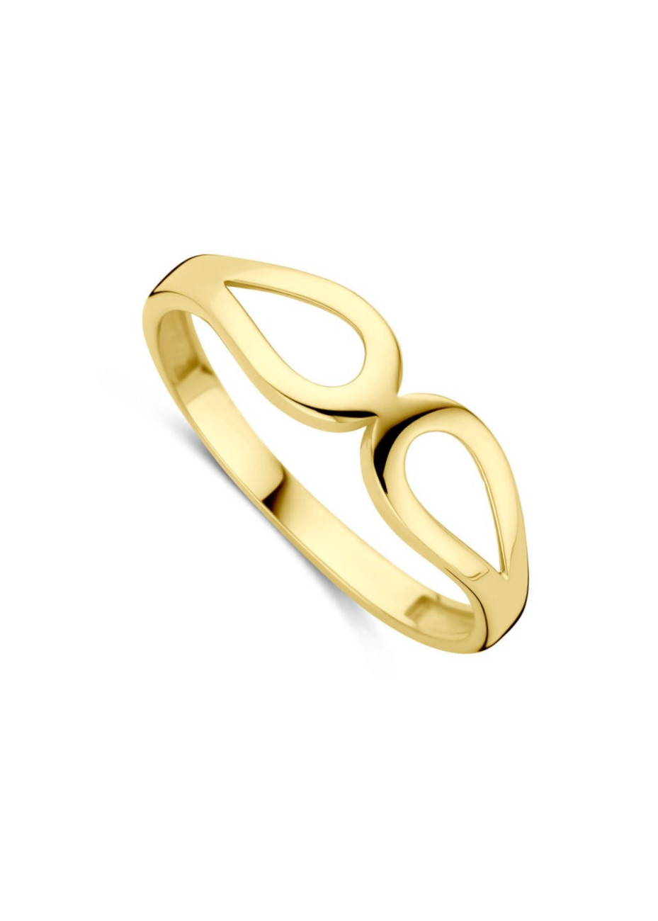 Damesring 40.33449 goud met open lussen maat 17.75