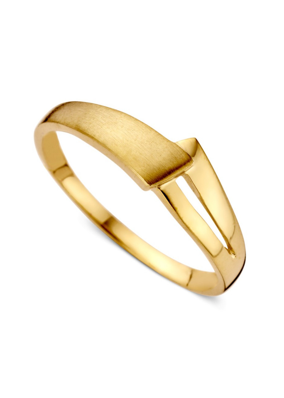 .1.5 gram Geelgouden damesring Mat-Poli mt 17.75